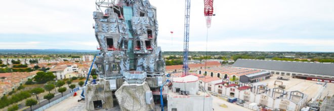 Frank Gehry, Gehry Partners, LUMA Arles, green tower, France, Selldorf Architects, Bas Smets, cultural complex, rehabilitation, artist's studio, stainless steel, LUMA Foundation