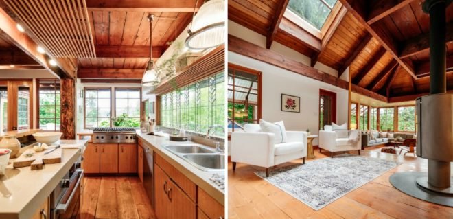 Jason McLennan, tree house tower, pugent sound tree house, seattle architecture, leo decaprio, reclaimed wood, reclaimed boat parts, home design, interior design, reclaimed furniture, green interior design, green architecture, porthole windows, Bainbridge Island, Bainbridge Island homes,