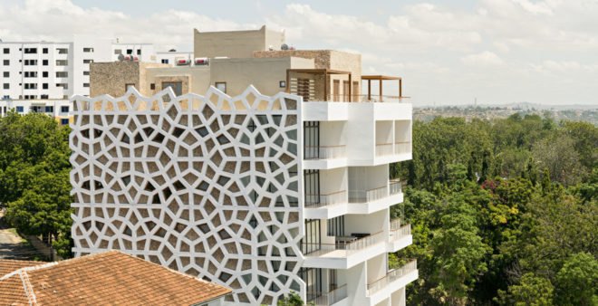 Tudor apartments, Urko Sánchez Architects, green facade, natural ventilation, Kenya, green architecture, minimize heat gain, terraces, green patio, panoramic views, natural light