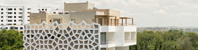 Tudor apartments, Urko Sánchez Architects, green facade, natural ventilation, Kenya, green architecture, minimize heat gain, terraces, green patio, panoramic views, natural light