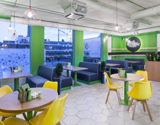 Unit Cafe by TSEH Architectural Group, Unit Cafe in Kiev, Unit Cafe at Unit Factory, Unit Factory school, Unit Factory Kiev, TSEH Architectural Group shipping containers, shipping container architecture Kiev, cargotecture cafe