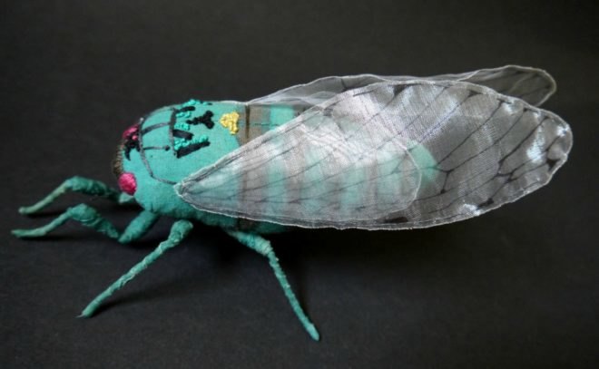 Yumi Okita, moth sculptures, fiber art, insect art, fabric sculptures, miniature sculptures, butterfly art, moth art, textile moth art, embroidered moths, embroidery art, diy art, etsy artists, intricate moth art, animal scupltures, textile artwork, textile sculptures