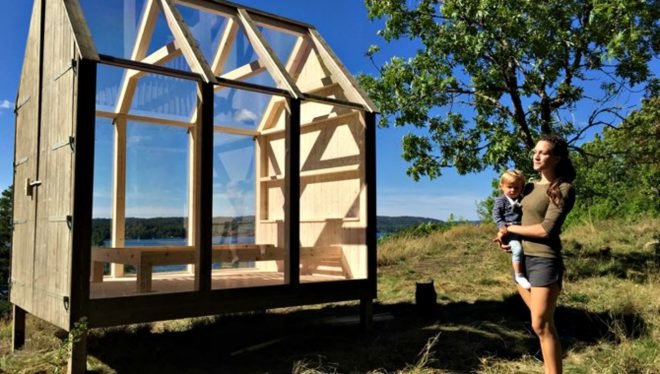 72 Hour Cabin, Jeanna Berger glass cabin sweden, glass cabin contest sweden, cabin design, glass homes, off grid cabins, swedish nature, chillout cabins, off grid retreats, glass buildings, custom-built cabins, nature studies, glass structures, off grid retreats, swedish cabins, cabins in sweden