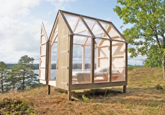 72 Hour Cabin, Jeanna Berger glass cabin sweden, glass cabin contest sweden, cabin design, glass homes, off grid cabins, swedish nature, chillout cabins, off grid retreats, glass buildings, custom-built cabins, nature studies, glass structures, off grid retreats, swedish cabins, cabins in sweden