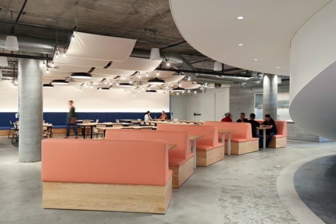 WRNS architects, airbnb office san francisco, 999 Brannan street, airbnb office design, office design, san francisco office design, san franciso architecture, interior design, airbnb environments, international interior design, natural light,