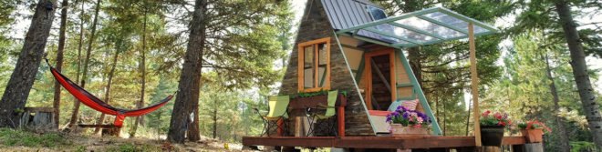 A-frame cabin, Montana, tiny house, Derek Diedricksen, affordable house, DIY cabin, solar power, solar panels, green architecture, Alla Ponomareva