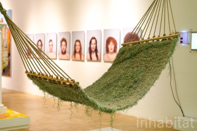 Naturalise, Ainhoa Garmendia, hammock, living furniture, soil-less plants, Spanish Moss, Tillandsia Usneoides, eco-fabric