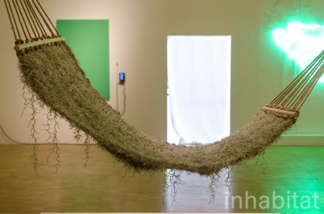 Naturalise, Ainhoa Garmendia, hammock, living furniture, soil-less plants, Spanish Moss, Tillandsia Usneoides, eco-fabric