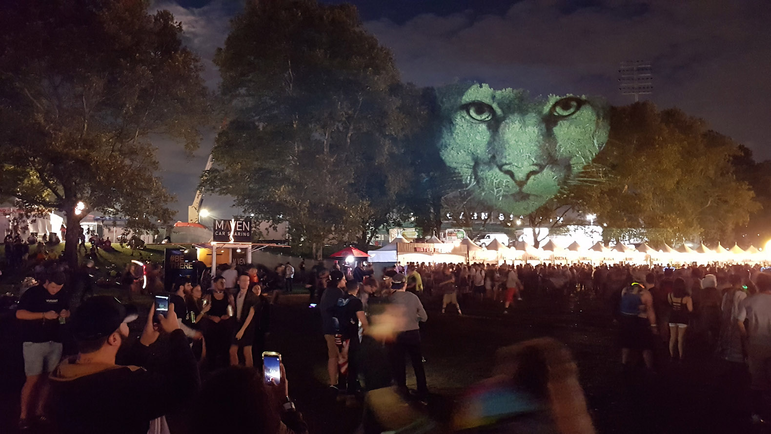 Animal Watching art, Animal Watching by Maizz Visual, Animal Watching Electric Zoo Festival, video installation art, large scale environmental awareness art, habitat destruction awareness art, Electric Zoo Festival installations,