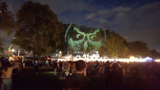 Animal Watching art, Animal Watching by Maizz Visual, Animal Watching Electric Zoo Festival, video installation art, large scale environmental awareness art, habitat destruction awareness art, Electric Zoo Festival installations,