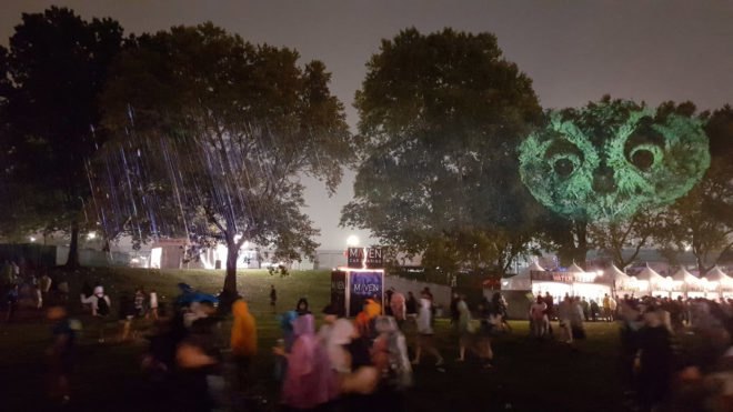 Animal Watching art, Animal Watching by Maizz Visual, Animal Watching Electric Zoo Festival, video installation art, large scale environmental awareness art, habitat destruction awareness art, Electric Zoo Festival installations,