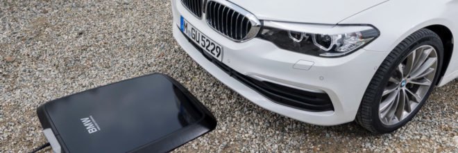 bmw, bmw 530e iperformance, wireless charging, bmw wireless charging, electric car, electric charger, wireless recharging, green car, plug-in hybrid, bmw i3, bmw i8, green transportation