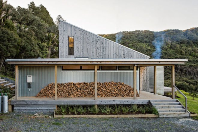 Back Country House by LTD Architectural, Back Country House by David Maurice. David Maurice by LTD Architectural, locally sourced materials cabin, bandsawn macrocarpa, macrocarpa cabin, timber and iron cabin, passive heating and ventilation cabin,