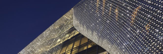 Harim Group Headquarters, Harim Group Headquarters architecture, Harim Group Headquarters by The Beck Group, LEDs office tower facade, Harim Group Headquarters sustainability, sustainable Seoul architecture