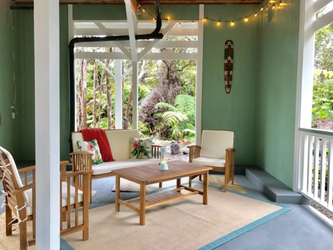 Hawaii Tiny Home, tiny home living, tiny houses, tiny home hawaii, tiny home hawaii airbnb, Hawaii tree cottage , volcano hawaii tiny home, off grid retreat hawaii, tropical tiny homes, tiny spaces, interior design tiny home, tiny home rentals, Hawaii Volcanoes National Park,