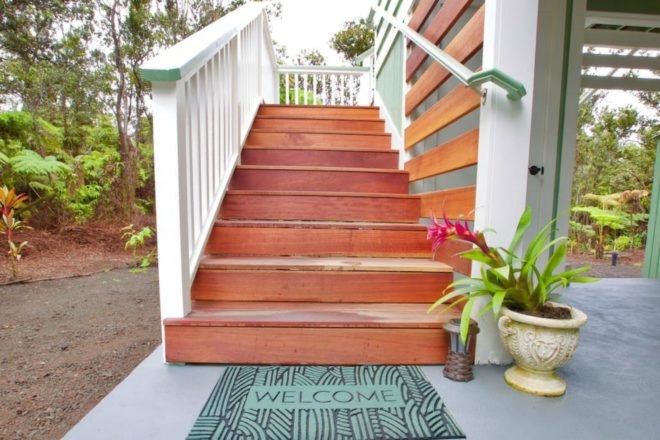 Hawaii Tiny Home, tiny home living, tiny houses, tiny home hawaii, tiny home hawaii airbnb, Hawaii tree cottage , volcano hawaii tiny home, off grid retreat hawaii, tropical tiny homes, tiny spaces, interior design tiny home, tiny home rentals, Hawaii Volcanoes National Park,