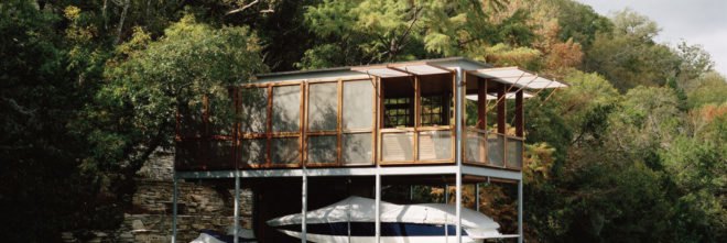 Lake House by Andersson-Wise, Lake House in Austin, Lake House boathouse, boathouse Andersson-Wise, modern boathouse, minimal landscape impact architecture, off grid boathouse, off grid lake house
