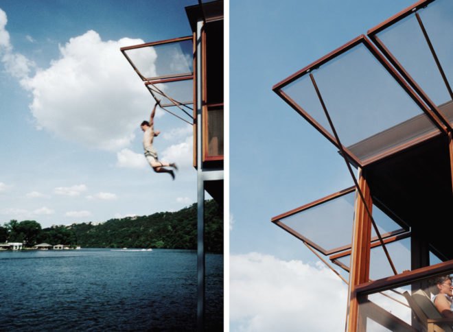 Lake House by Andersson-Wise, Lake House in Austin, Lake House boathouse, boathouse Andersson-Wise, modern boathouse, minimal landscape impact architecture, off grid boathouse, off grid lake house