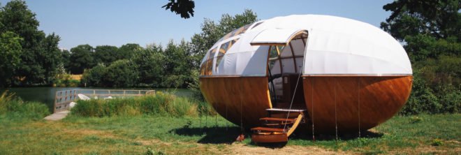 Mr Plocq's Caballon, Loire river estuary, Aurélie Poirrier, Igor-Vassili Pouchkarevtch-Dragoche, Vincent O’Connor, pod living, pod cabins, pod getways france, wooden pods, off grid retreats, off grid pods, camping pods, Émile Plocq, bird watching pods, movable housing, Loirestua, wooden pods, bird watching, off grid wooden pods
