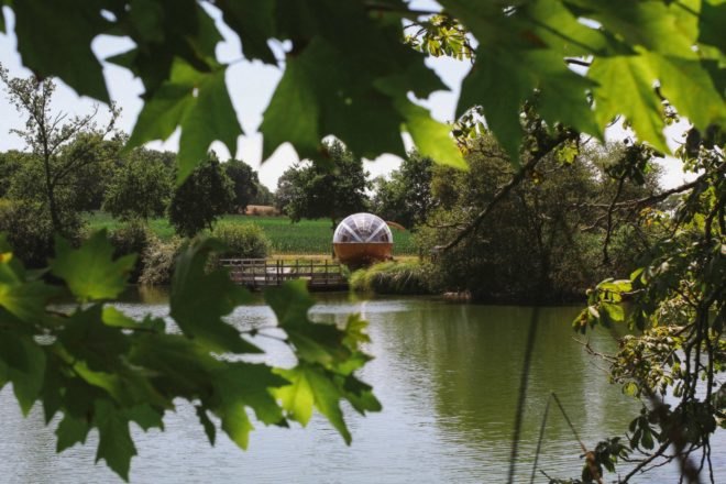 Mr Plocq's Caballon, Loire river estuary, Aurélie Poirrier, Igor-Vassili Pouchkarevtch-Dragoche, Vincent O’Connor, pod living, pod cabins, pod getways france, wooden pods, off grid retreats, off grid pods, camping pods, Émile Plocq, bird watching pods, movable housing, Loirestua, wooden pods, bird watching, off grid wooden pods
