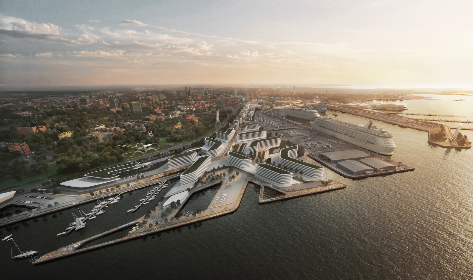 Port of Tallinn Masterplan by Zaha Hadid Architects, Port of Tallinn Masterplan, Port of Tallinn, Old City Harbor Tallinn, pedestrian friendly Tallinn, Zaha Hadid Architects masterplan, port redevelopment masterplan,