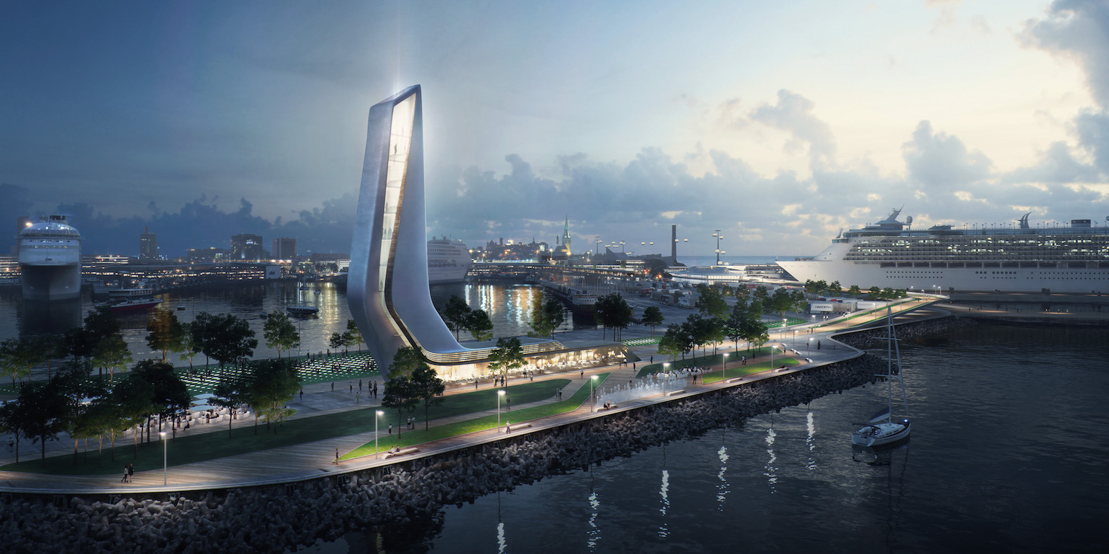 Port of Tallinn Masterplan by Zaha Hadid Architects, Port of Tallinn Masterplan, Port of Tallinn, Old City Harbor Tallinn, pedestrian friendly Tallinn, Zaha Hadid Architects masterplan, port redevelopment masterplan,