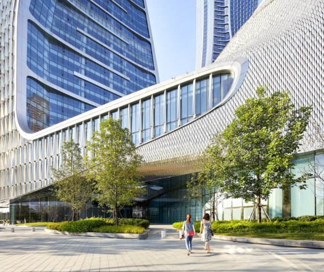 Raffles City Hangzhou, Raffles City Hangzhou by UNStudio, Superliving UNStudio, UNStudio China, Qianjiang New Town development, sustainable mixed use, sustainable urban design, Hangzhou urban design