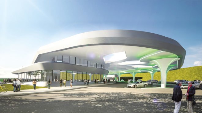 Sortimo, Steinbacher Consult, Innovationspark Zusmarshausen, Germany, electric car, electric cars, electric vehicle, electric vehicles, EV, EVs, EV charging station, EV charging stations, charging station, charging stations, EV charging, architecture, design, green roof, green roofs