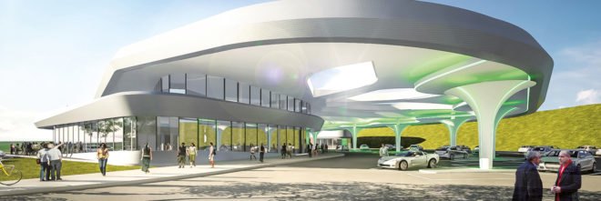 Sortimo, Steinbacher Consult, Innovationspark Zusmarshausen, Germany, electric car, electric cars, electric vehicle, electric vehicles, EV, EVs, EV charging station, EV charging stations, charging station, charging stations, EV charging, architecture, design, green roof, green roofs