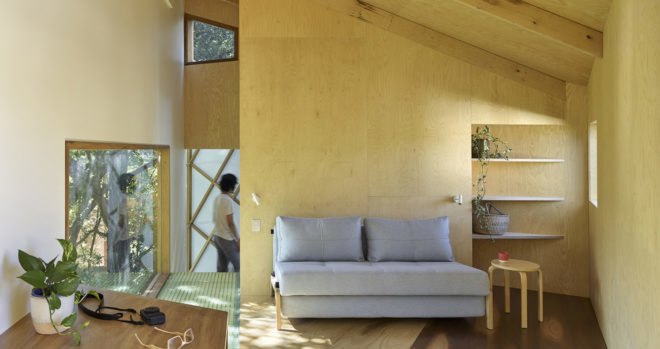 Taringa Treehouse, Phorm Architecture + Design, treehouse, Brisbane, climbing wall, Australia, green architecture, green extension, house extension, metal facade, sliding walls, glass walls
