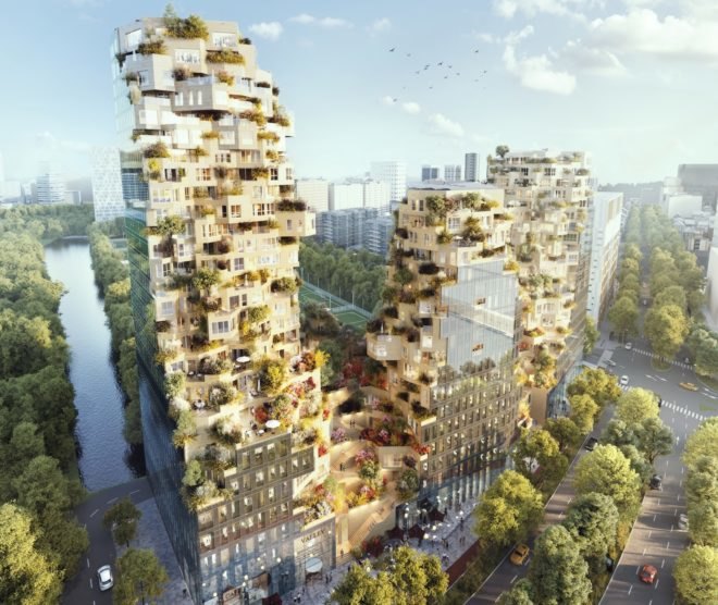 Valley by MVRDV, Valley Amsterdam by MVRDV, Valley MVRDV Piet Oudolf, Valley project by Piet Oudolf, Valley BREEAM-NL Excellent, Valley Zuidas project, Zuidas mixed use development, mountain inspired architecture, BREEAM-NL Excellent projects