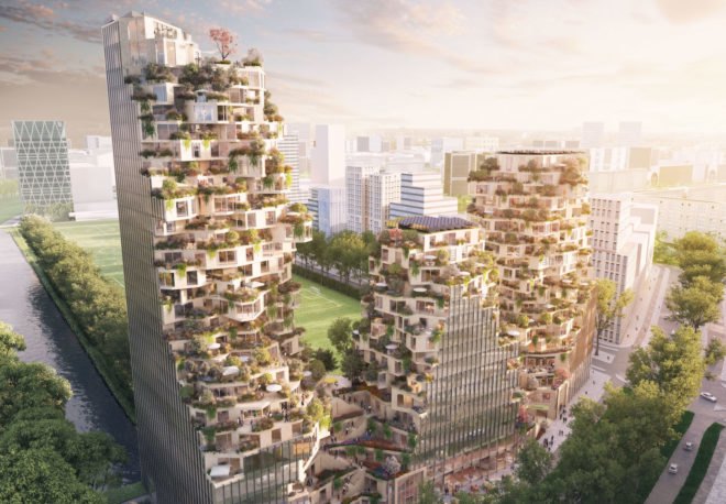 Valley by MVRDV, Valley Amsterdam by MVRDV, Valley MVRDV Piet Oudolf, Valley project by Piet Oudolf, Valley BREEAM-NL Excellent, Valley Zuidas project, Zuidas mixed use development, mountain inspired architecture, BREEAM-NL Excellent projects