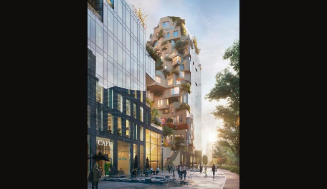 Valley by MVRDV, Valley Amsterdam by MVRDV, Valley MVRDV Piet Oudolf, Valley project by Piet Oudolf, Valley BREEAM-NL Excellent, Valley Zuidas project, Zuidas mixed use development, mountain inspired architecture, BREEAM-NL Excellent projects