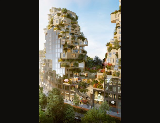 Valley by MVRDV, Valley Amsterdam by MVRDV, Valley MVRDV Piet Oudolf, Valley project by Piet Oudolf, Valley BREEAM-NL Excellent, Valley Zuidas project, Zuidas mixed use development, mountain inspired architecture, BREEAM-NL Excellent projects