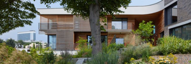 Villa H, Atelier 6, green architecture, Prague, cladding, Czech Republic, mosaic, elevator, terraced garden