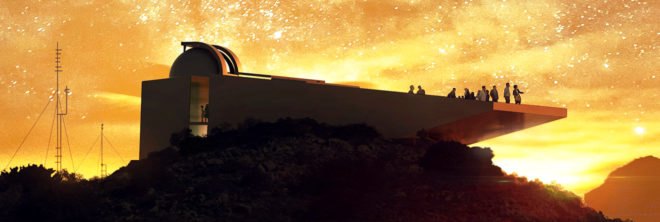 Star Observatory, Kyriakos Tsolakis Architects, Cyprus, NASA, Troodos Mountains, sci fi, Nicodemos K Tsolakis, Elena K Tsolakis, cantilevered terrace, spaceship-like architecture, Star Wars, observatory,