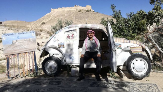 Mohammed Al Malaheem, Abu Ali's VW, VW Beetle hotel, VW Beetle jordan, worlds smallest hotel, repurposed car, repurposed vw bug, repurposed vw beetle, jordan desert hotel, mini hotels, vw hotel beetle, car hotels, mobile hotels, vw hotel jordan, eco hotels, Al Jaya vw beetle hotel, Al Jaya hotel, smallest hotel in the world, Eh'häusl Hotel