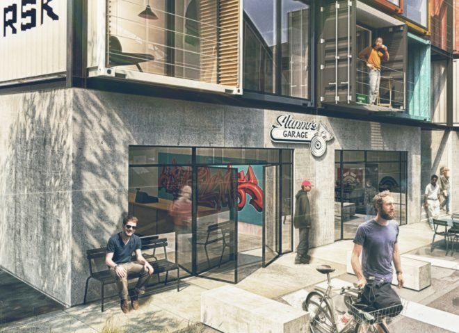 Arkitema Architects, Beat Box, beat box apartments, shipping container apartments in denmark, shipping container buildings, shipping container architecture, green design, sustainable building materials, shipping container homes, container buildings,