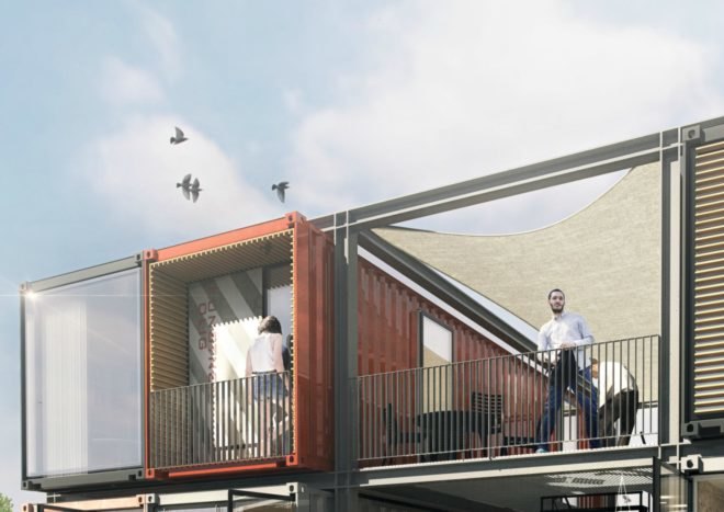 Arkitema Architects, Beat Box, beat box apartments, shipping container apartments in denmark, shipping container buildings, shipping container architecture, green design, sustainable building materials, shipping container homes, container buildings,