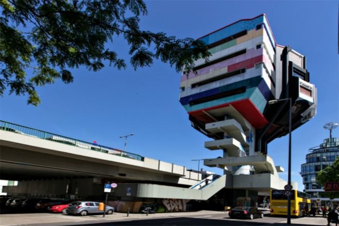 Bierpinsel tower, berlin graffiti tower, unique homes, towers for sale, graffiti in berlin, bierpinsel tower for sale, berlin real estate, urban design, urban housing, odd real estate, tower design, brutalist architecture berlin, brutalist tower berlin