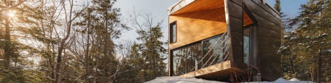 Cabin on a rock, timber structure, cabin, I-Kanda Architects, timber, green architecture, footprint, getaway