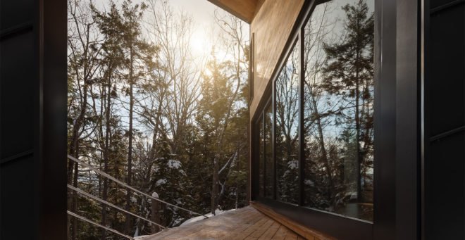 Cabin on a rock, timber structure, cabin, I-Kanda Architects, timber, green architecture, footprint, getaway