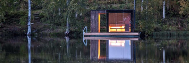 Floating sauna by Small Architecture Workshop, Small Architecture Workshop sauna, Small Architecture Workshop design build, Åmot floating sauna, Åmot bed and breakfast,