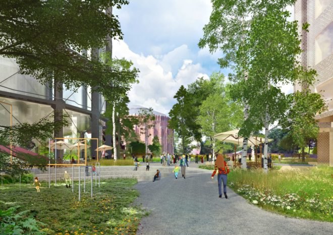 Gasklockan, Piet Oudolf, LOLA landscape architects, Herzog & de Meuron, Stockholm urban design, adaptive reuse, swedish architecture, landscape architecture, Gasklockan landscape architecture, landscape architecture stockholm, Gasklockan urban design, Gasklockan tower, Gasklockan master plan, green design, green renovation, adaptive urban design