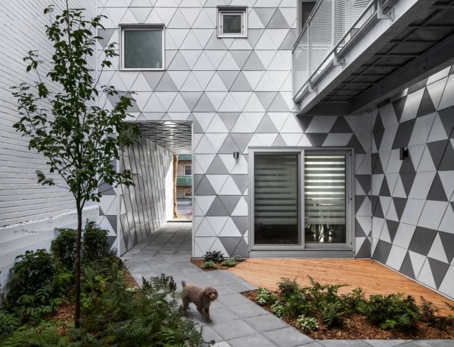ADHOC Architectes, La Géode, montreal architecture, geode house montreal, geometric geode home, leed certified buildings canada, leed v4 certifications, green design, sustainable design, urban design, canadian architecture, montreal buildings,