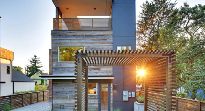 Georgetown North, Georgetown South, net zero, Dwell Development, Seattle, 5-Star Built Green, energy-efficient homes, green architecture, natural light, reclaimed wood, solar roof, solar panels