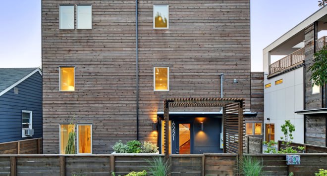 Georgetown North, Georgetown South, net zero, Dwell Development, Seattle, 5-Star Built Green, energy-efficient homes, green architecture, natural light, reclaimed wood, solar roof, solar panels