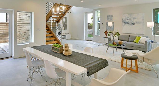 Georgetown North, Georgetown South, net zero, Dwell Development, Seattle, 5-Star Built Green, energy-efficient homes, green architecture, natural light, reclaimed wood, solar roof, solar panels