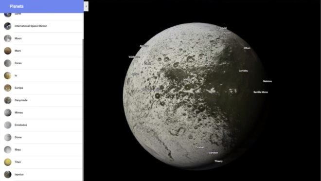 Google Maps, Google, Iapetus, Saturn moon