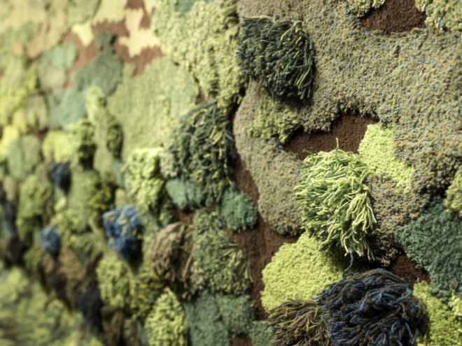 JUT Group Lecture Hall by MVRDV and Alexandra Kehayoglou, JUT Group Art, hand tufting carpet, recycled threads, recycled thread artworks, JUT Group art, JUT Lecture Hall, Alexandra Kehayoglou, Alexandra Kehayoglou art